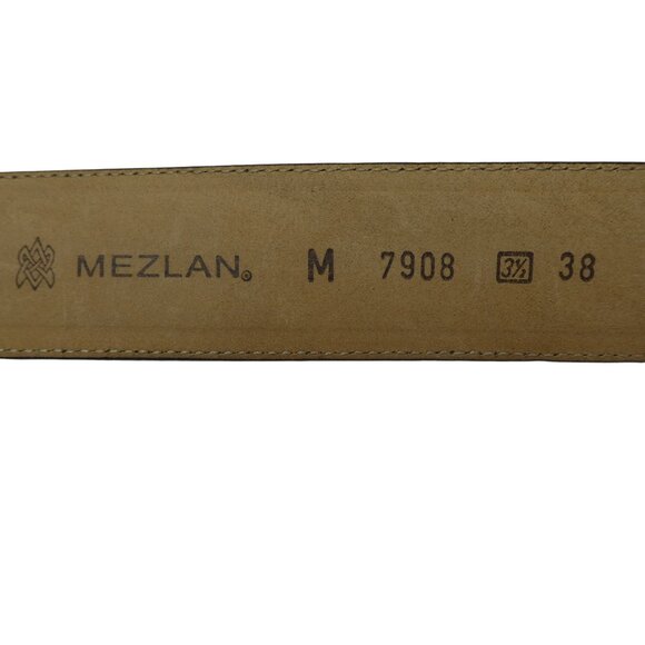 Mezlan Brown Genuine Crocodile Leather Mens Belt - Picture 7 of 9